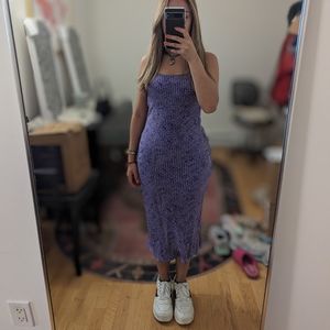 Purple silk style dress